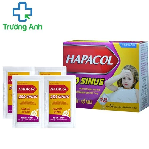 Hapacol 250 Sinus (cốm) - Giúp giảm đau, hạ sốt hiệu quả của DHG