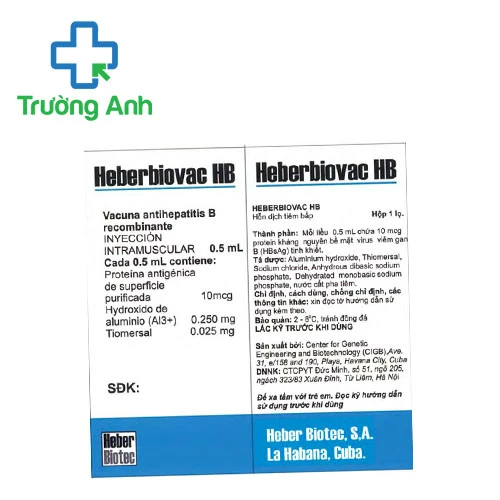 Heberbiovac HB 0.5ml - Vắc xin phòng ngừa viêm gan B hiệu quả