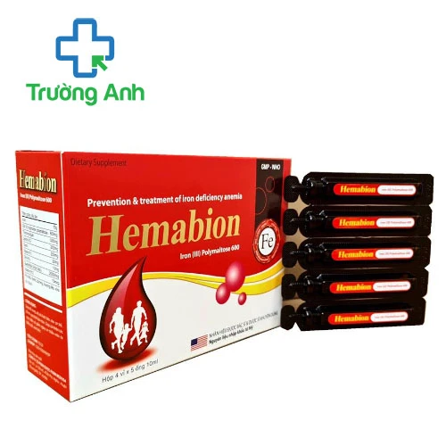 Hemabion MediUSA - Hỗ trợ bổ sung sắt và acid folic cho cơ thể