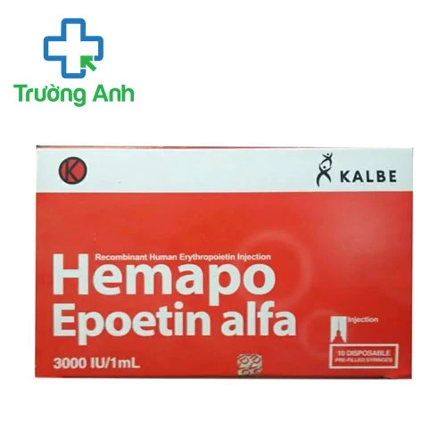 Hemapo 3000IU/1ml - Thuốc điều trị thiếu máu do suy thận hiệu quả