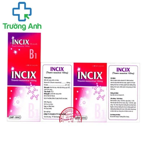 Incix- Thuốc giúp điều trị thiếu hụt vitamin B1  hiệu quả