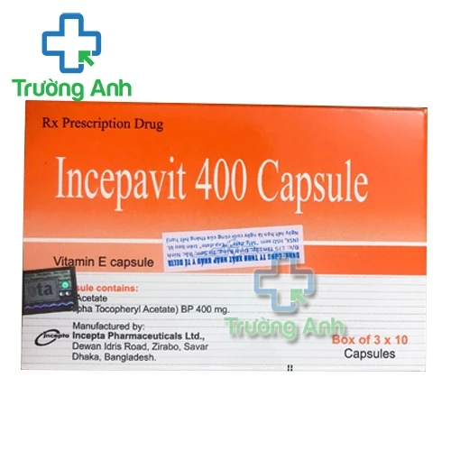 Incepavit 400 Capsule - Thuốc điều trị và dự phòng thiếu vitamin E hiệu quả