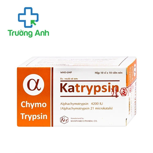 Katrypsin 4200IU Khapharco - Thuốc điều trị phù nề hiệu quả
