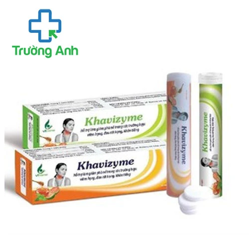 Khavizyme Viheco - Viên ngậm giảm đau rát họng, khàn tiếng hiệu quả