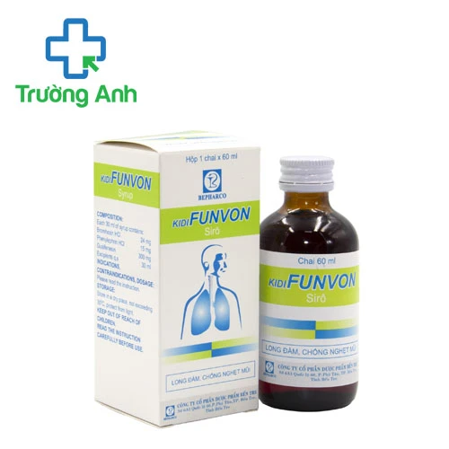 Kidifunvon 60ml - Thuốc điều trị bệnh lý đường hô hấp hiệu quả