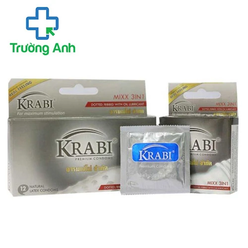 Krabi Mixx 3in1- Bao cao su gân - gai - gel bôi trơn của Thái Lan