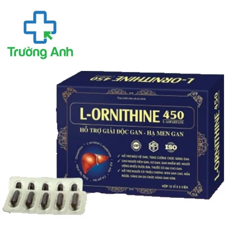 L-Ornithine 450 (60 viên) - Hỗ trợ giải độc gan và bảo vệ gan hiệu quả