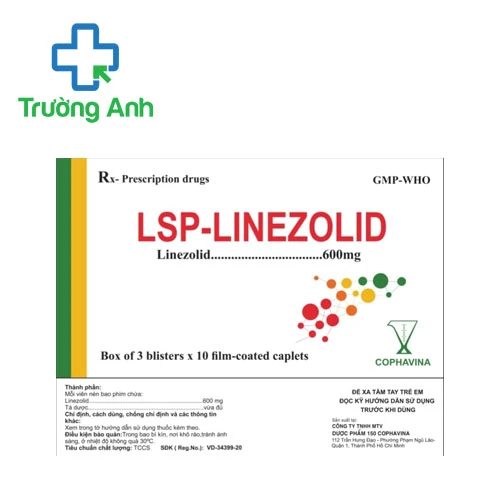 LSP-Linezolid 600mg Cophavina - Thuốc điều trị nhiễm khuẩn hiệu quả