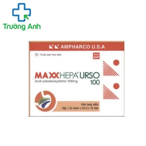 MAXXHEPA URSO 100mg - Thuốc điều trị sỏi mật, xơ gan hiệu quả của Ampharco USA