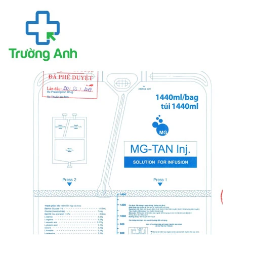Mg-Tan Inj (1440ml) - Dung dịch tiêm truyền cung cấp dinh dưỡng hiệu quả 