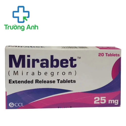 Mirabet 25mg - Thuốc điều trị bàng quang hoạt động quá mức của Pakistan 