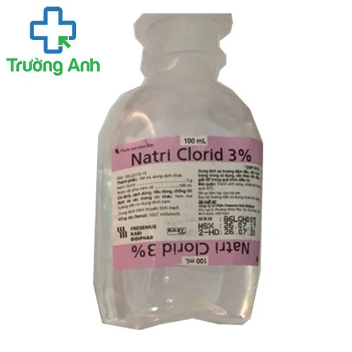 Natri clorid 3% Fresenius Kabi - Giúp bù nước và điện giải hiệu quả