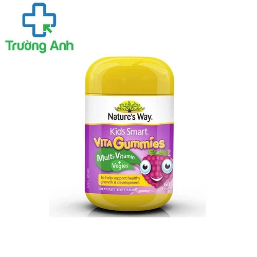 Kẹo dẻo vitamin và rau quả Nature's Way Kids Smart Vita Gummies Multi Vitamin + Vegies cho bé của Úc