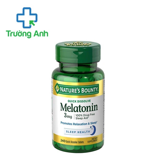 Nature’s Bounty Melatonin 3mg - Viên uống hỗ trợ trị mất ngủ hiệu quả