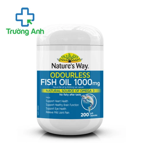 Nature's Way Odourless Fish Oil 1000mg - Viên uống dầu cá tốt cho tim mạch