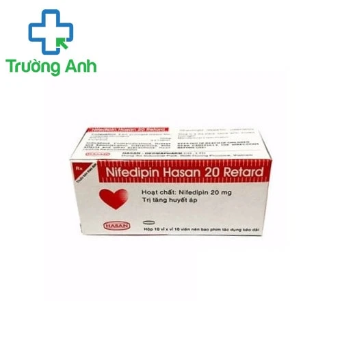 Nifedipin Hasan 20 Retard - Thuốc điều trị tăng huyết áp hiệu quả