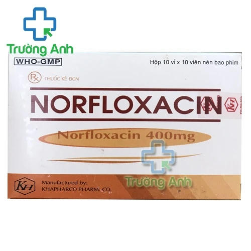Norfloxacin 400mg Khapharco - Thuốc điều trị nhiễm khuẩn đường tiết niệu