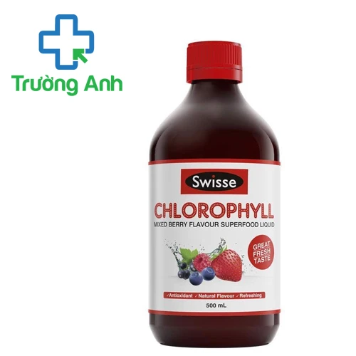 Nước Diệp Lục Swisse Chlorophyll 500ml (vị dâu) - Giúp bổ sung chất xơ của Úc