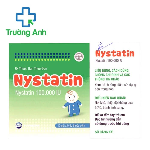 Nystatin 100.000IU PV Pharma (cốm) - Thuốc điều trị nấm Candida hiệu quả