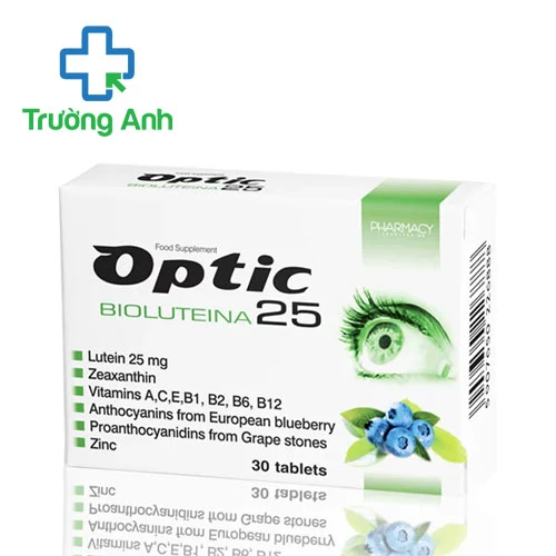 Optic Bioluteina 25 - Viên uống bổ mắt giúp tăng cường thị lực hiệu quả 