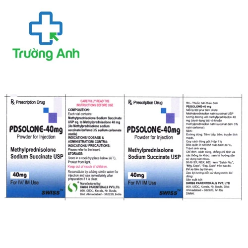 Pdsolone-40mg Swiss - Thuốc điều trị rối loạn nội tiết hiệu quả 