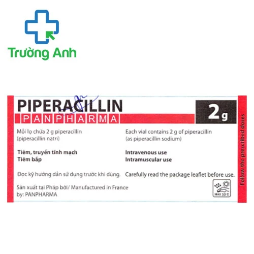 Piperacillin Panpharma 2g - Thuốc điều trị nhiễm khuẩn hiệu quả của Pháp