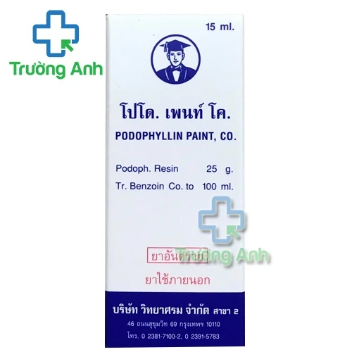Podophyllin 25 - Thuốc điều trị sùi mào gà hiệu quả của Thái Lan