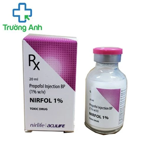 Propofol Injection BP (1% w/v) - Nirfol 1% - Thuốc gây tê, mê hiệu quả