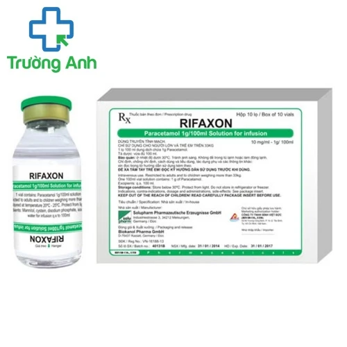 Dịch truyền Rifaxon 1g/100ml - Giúp giảm đau, hạ sốt hiệu quả