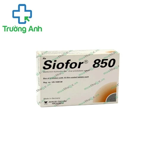 Siofor 850mg - Thuốc điều trị bệnh đái tháo đường không phụ thuộc vào insulin hiệu quả của Đức