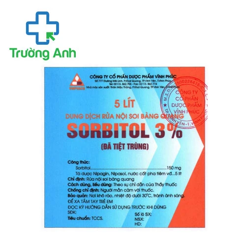 Sorbitol 3% Vinphaco - Dung dịch rửa nội soi bàng quang hiệu quả