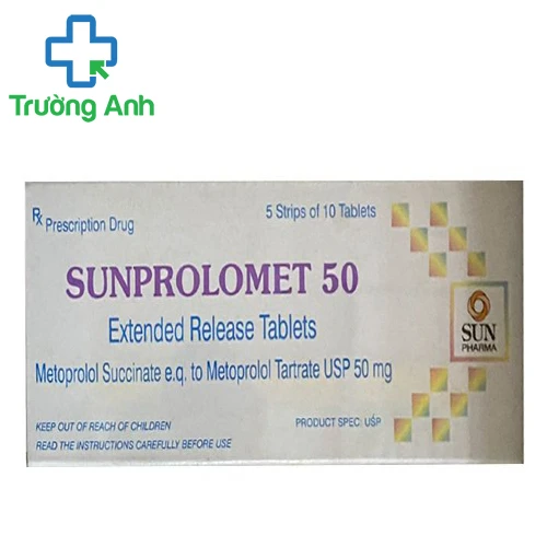 Sunprolomet 50 - Thuốc điều trị tăng huyết áp, nhồi máu cơ tim hiệu quả