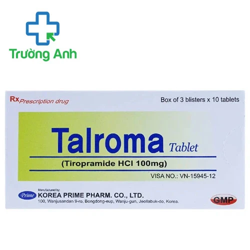 Talroma 100mg Korea Prime Pharm - Thuốc chống co thắt cơ trơn hiệu quả 