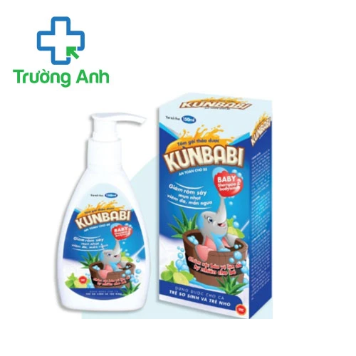 Tắm gội thảo dược Kunbabi 150ml - Hỗ trợ giảm rôm sạch, mụn nhọt hiệu quả