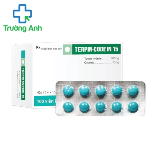 Terpin-codein 15 TV.Pharm - Thuốc điều trị viêm phế quản hiệu quả