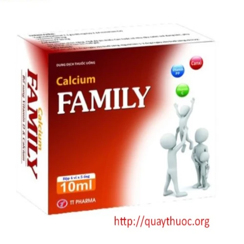 Calcium family - Thực phẩm chức năng tăng cường sức khỏe hiệu quả