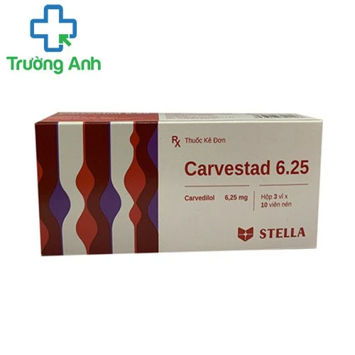 Carvestad 6.25mg - Thuốc điều trị cao huyết áp, suy tim hiệu quả của Stada