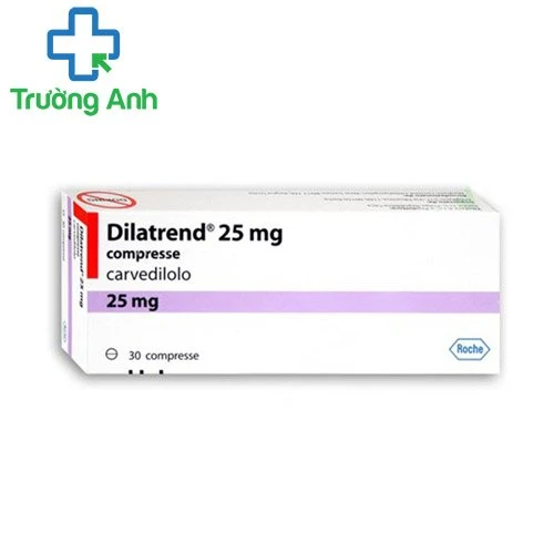 Dilatrend 25mg - Thuốc điều trị cao huyết áp, suy tim hiệu quả của Roche