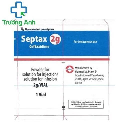 Septax 2g Vianex - Thuốc điều trị nhiễm khuẩn hiệu quả của Hy Lạp
