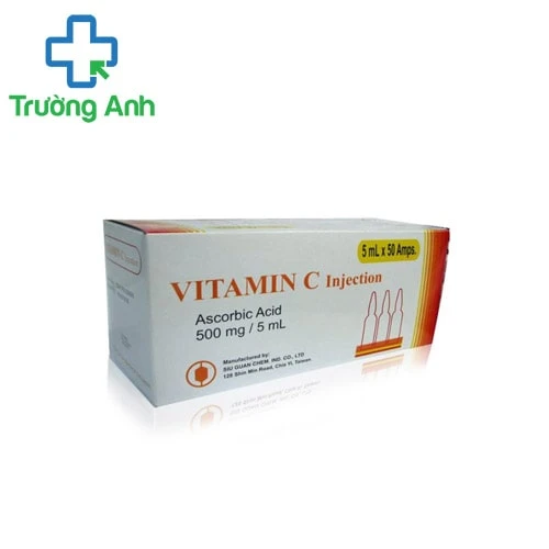 Thuốc tiêm Vitamin C 500mg/ml Pharbaco - Giúp phòng và điều trị thiếu hụt vitamin C