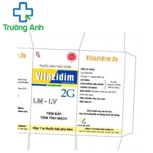 Vitazidim 2g VCP - Thuốc điều trị nhiễm khuẩn hiệu quả