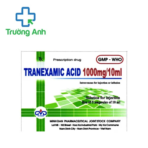 Tranexamic acid 1000mg/10ml MD Pharco - Thuốc điều trị phòng chảy máu hiệu quả
