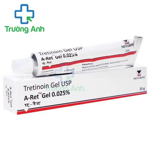Tretinoin Gel USP 0.025% (A-ret 0.025%) Menarini - Gel bôi điều trị mụn trứng cá