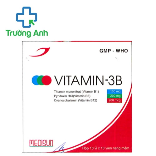 Vitamin 3B Medisun - Thuốc dự phòng và điều trị thiếu các vitamin hướng thần kinh