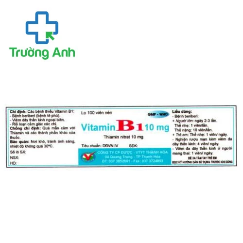 Vitamin B1 10mg Thephaco - Bổ sung vitamin B1 hiệu quả