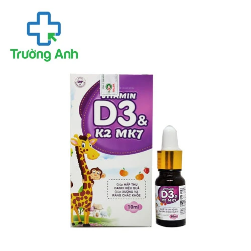 Vitamin D3&K2 MK7 10ml Hải Linh - Hỗ trợ bổ sung vitamin D3 và K2 hiệu quả
