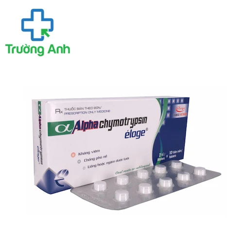 Alphachymotrypsin Éloge - Thuốc chống phù nề, chống viêm