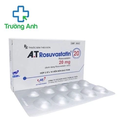 A.T Rosuvastatin 20 - Thuốc giúp hạ mỡ máu hiệu quả