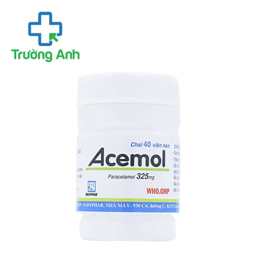 Acemol 325mg Nadyphar (lọ 40 viên) - Thuốc giảm đau hạ sốt hiệu quả
