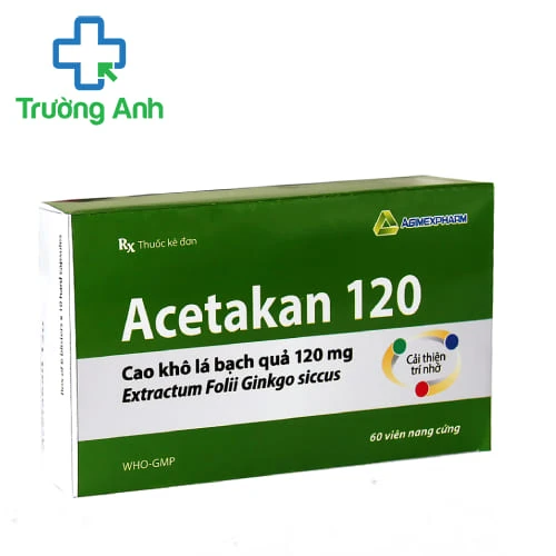 Acetakan 120 (viên nang) Agimexpharm - Viên uống bổ não